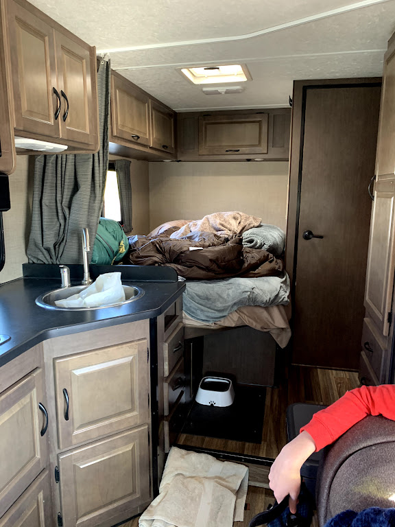 the bed space in the RV